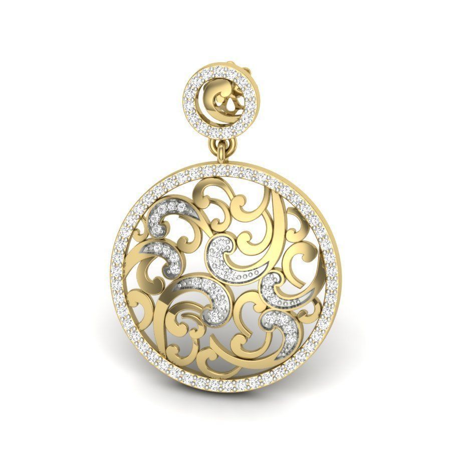 Bloom Scallop Earring 3D print model_4