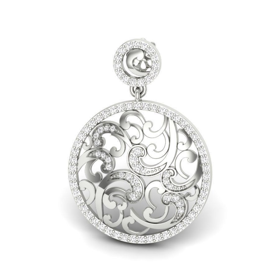 Bloom Scallop Earring 3D print model_12