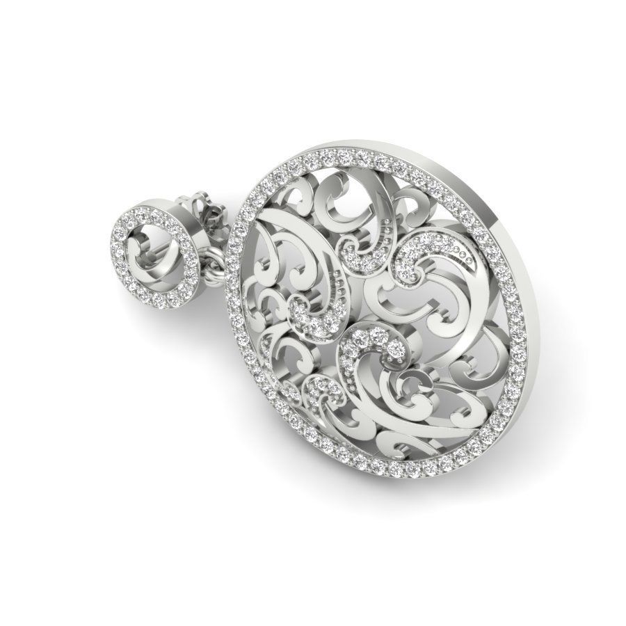 Bloom Scallop Earring 3D print model_2