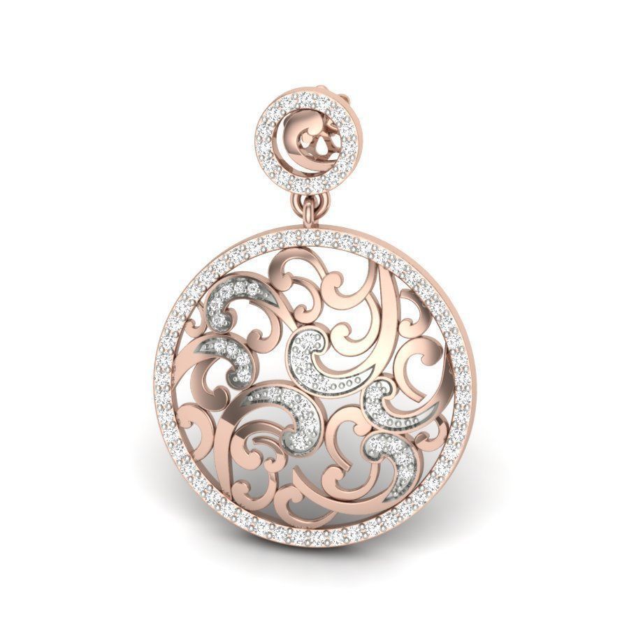 Bloom Scallop Earring 3D print model_7