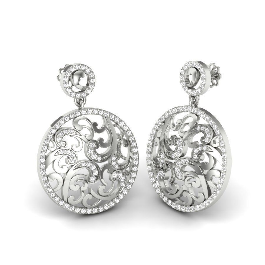 Bloom Scallop Earring 3D print model_11