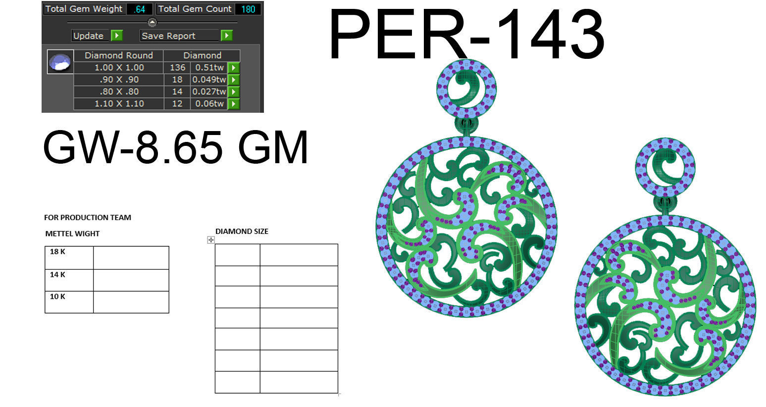 Bloom Scallop Earring 3D print model_14