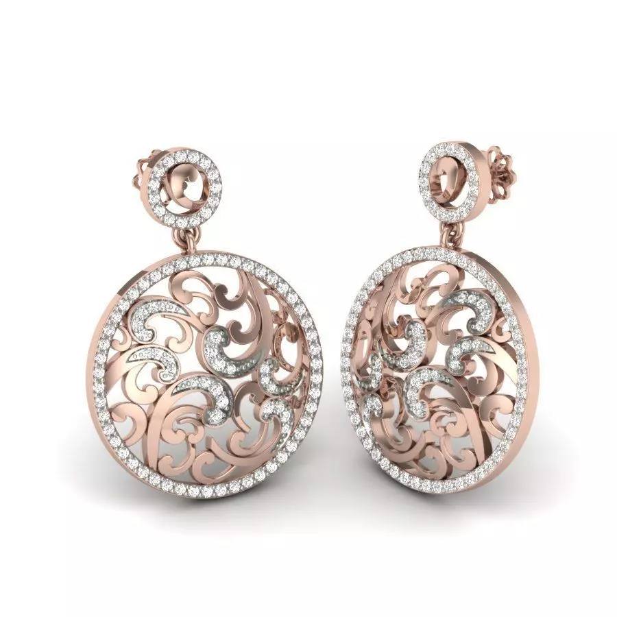 Bloom Scallop Earring 3D print model_0