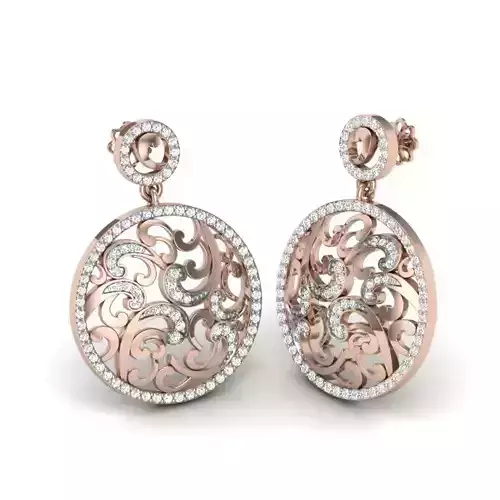 Bloom Scallop Earring 3D print model