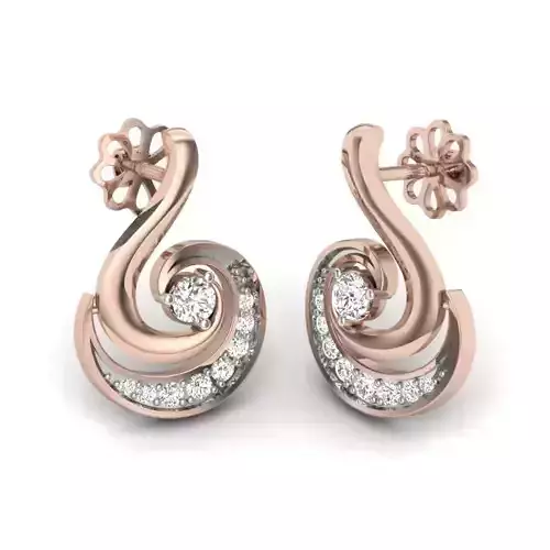 Diamonds Earrings 3D print model