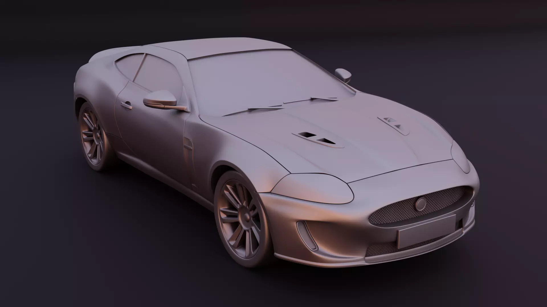 Jaguar XKR 2010 2 versions stl for 3D printing 3D print model
