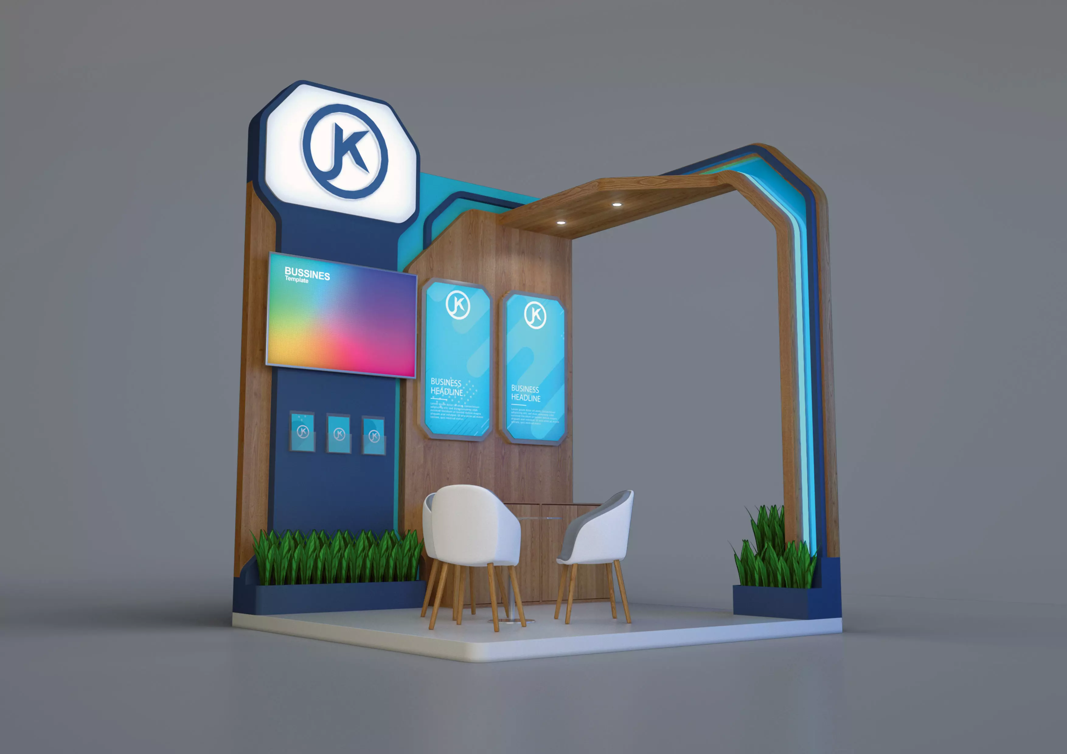 booth design 3D model