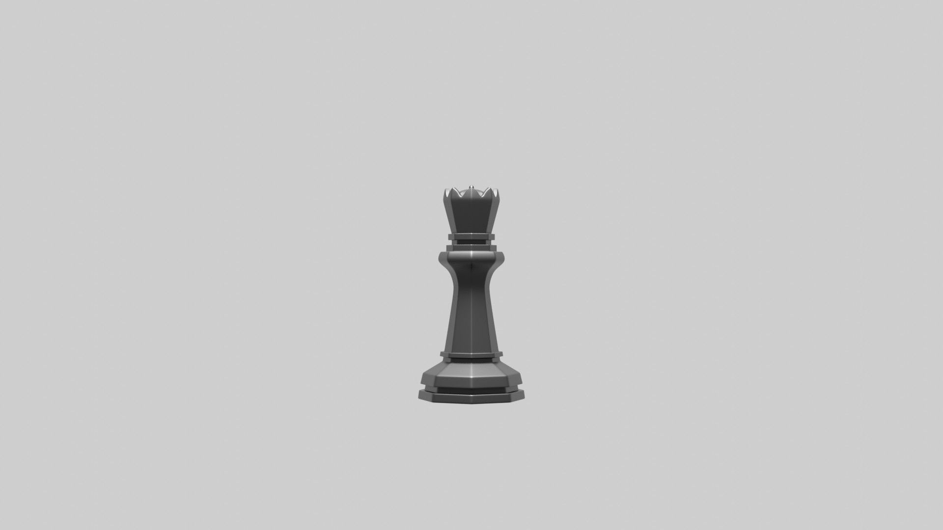 Queen Chess Coin 3D print model_3