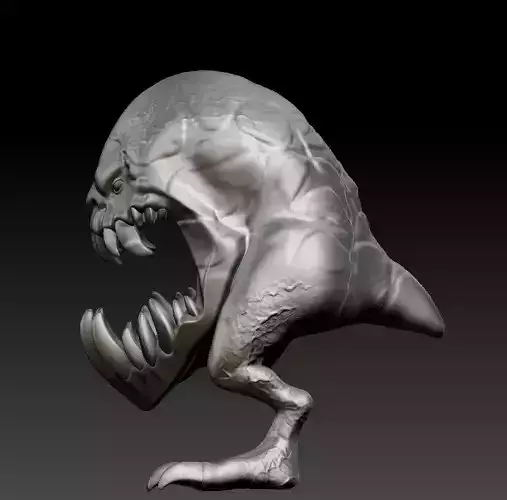 gnorhMonster silver creature with teeth