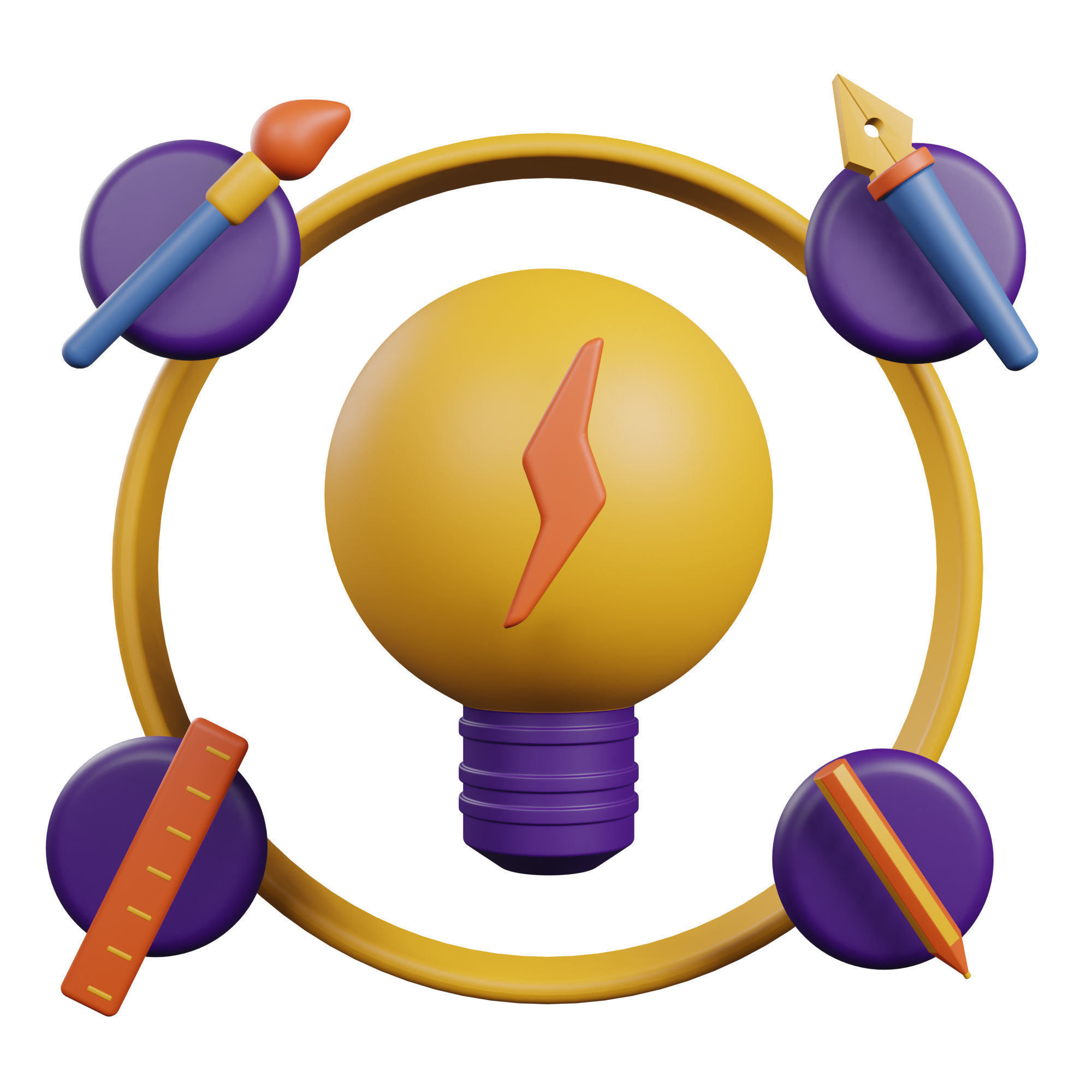 Graphic Design Icon Pack 3D Model Low-poly 3D model_10