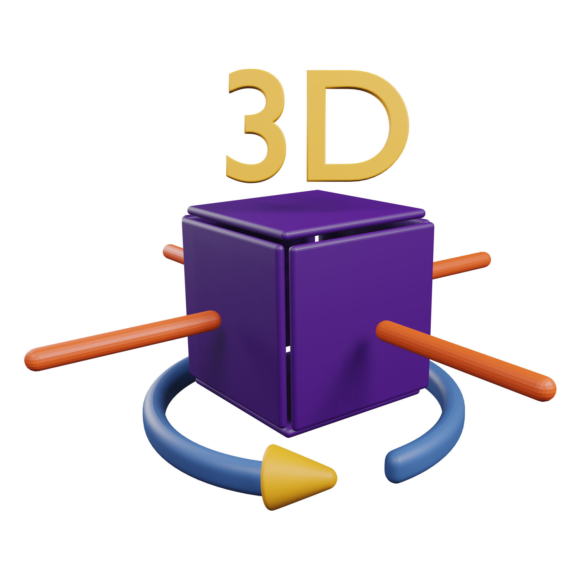 Graphic Design Icon Pack 3D Model Low-poly 3D model_1