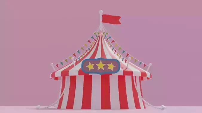 Cartoon Circus Tent 2