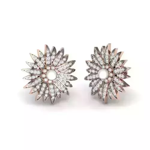 Diamond stud earrings 3D print model
