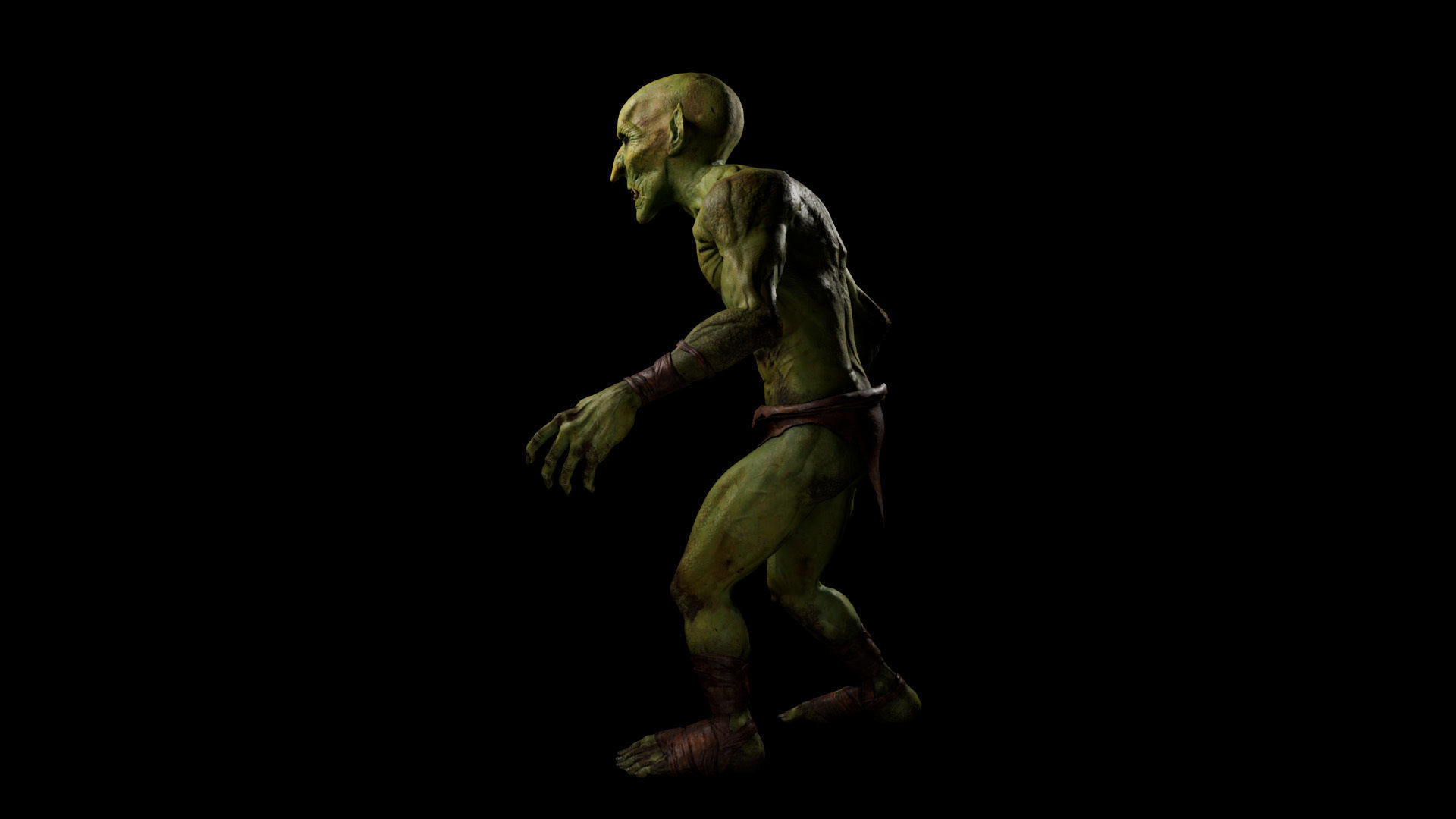 Creature Goblin Low-poly 3D model_5