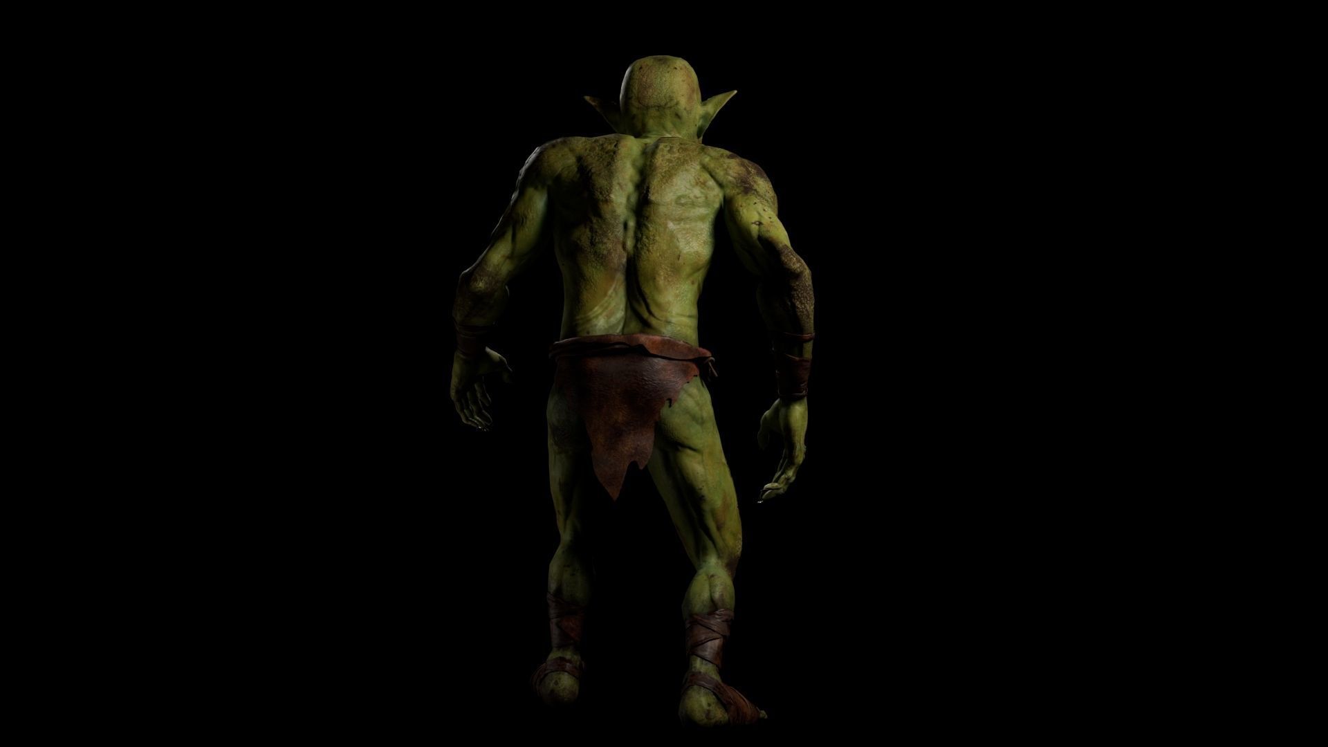 Creature Goblin Low-poly 3D model_3