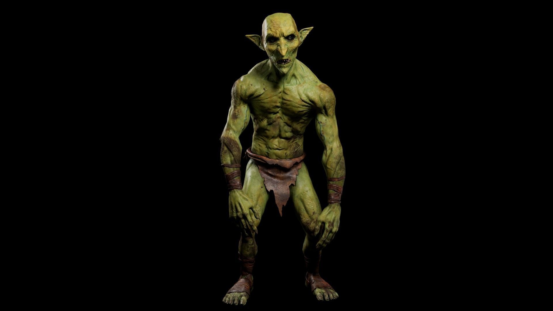 Creature Goblin Low-poly 3D model_6