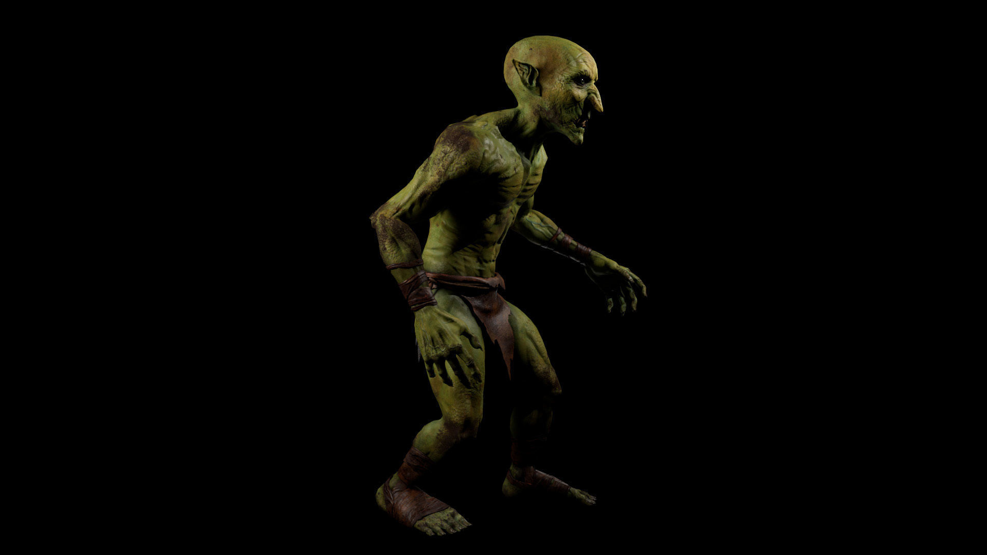 Creature Goblin Low-poly 3D model_4