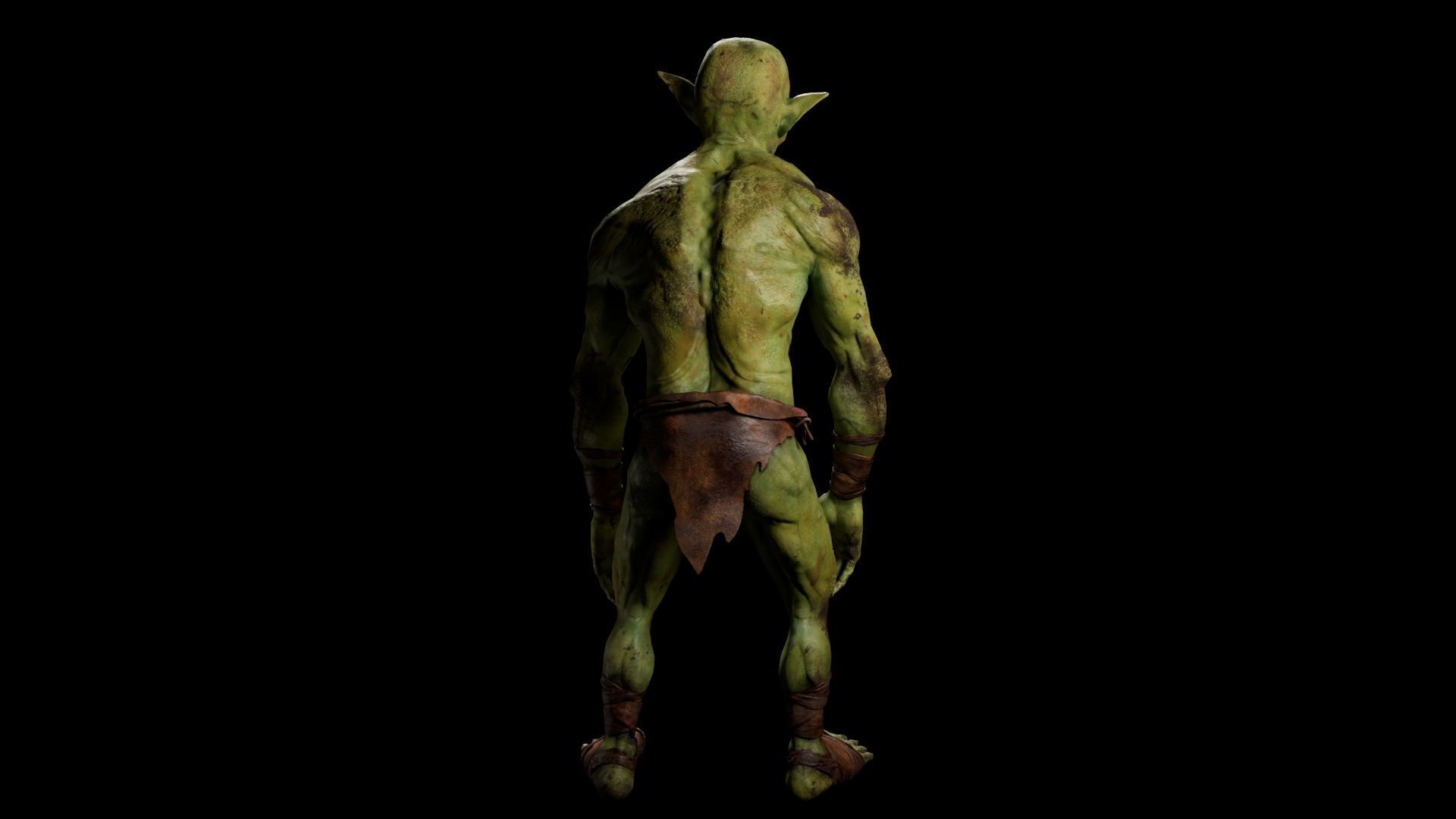 Creature Goblin Low-poly 3D model_7