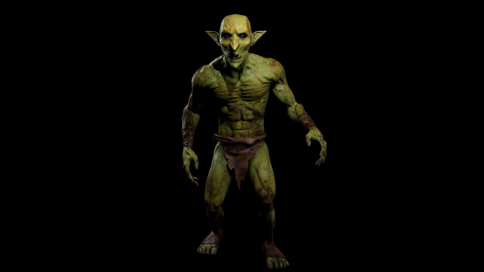Creature Goblin Low-poly 3D model_2