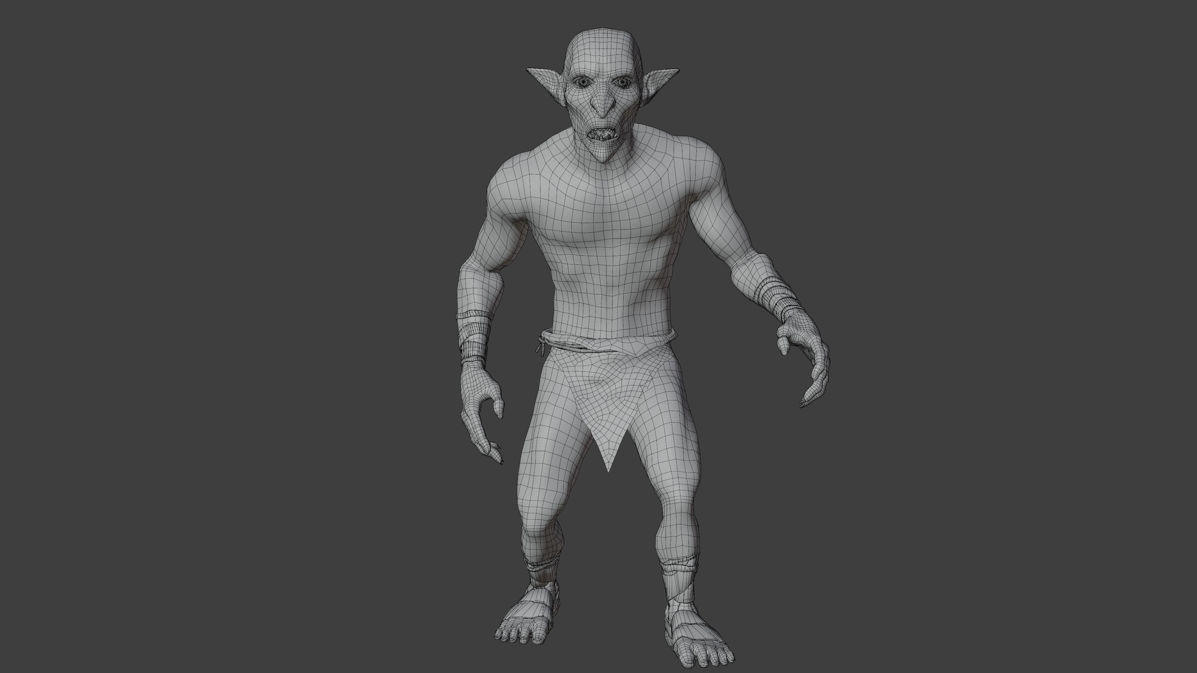 Creature Goblin Low-poly 3D model_10