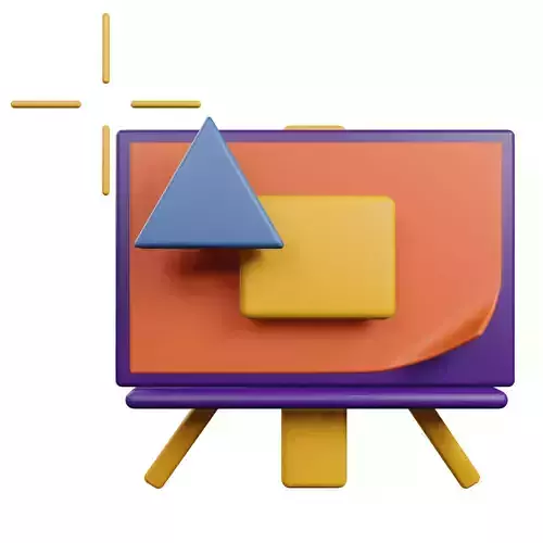 Artboard Icon Low-poly 3D model