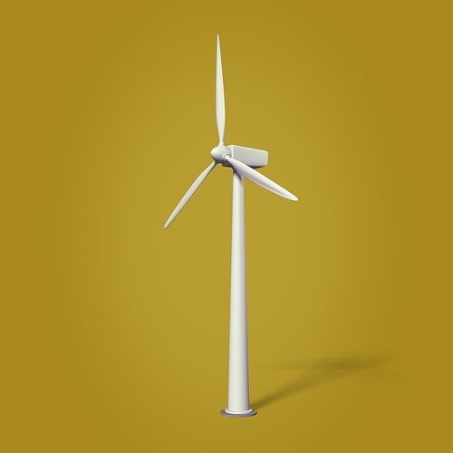 Generic Wind Turbine Low-poly 3D model