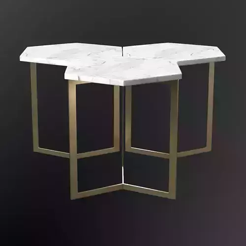 HEX side-Table brass
