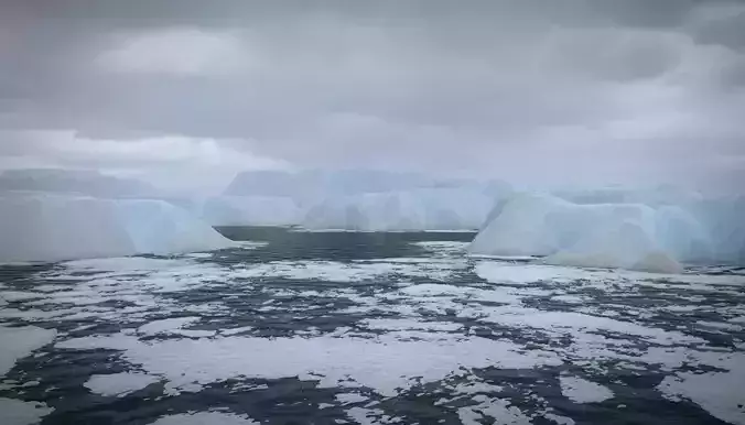 Arctic Ocean Low-poly 3D model