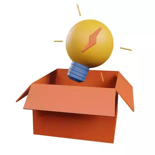 Think Out of The Box Low-poly 3D model