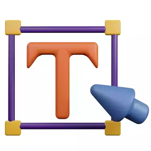 Typography Design Tool Low-poly 3D model