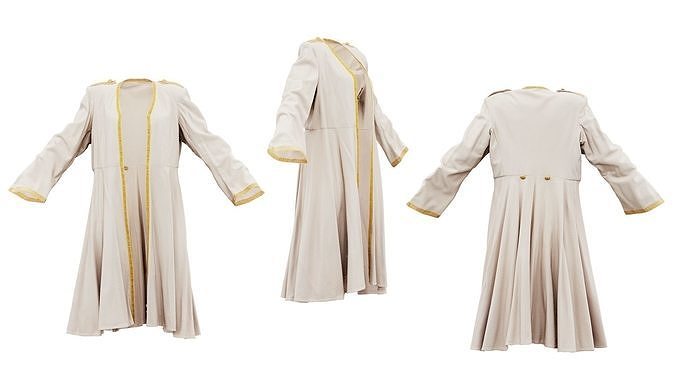 Trim Dress Low-poly 3D model