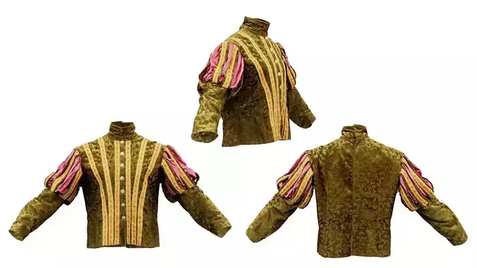 Triangle Jacket Low-poly 3D model