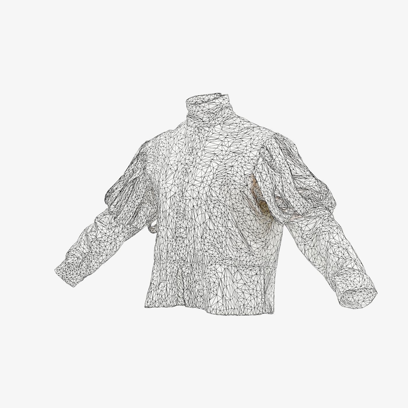 Triangle Jacket Low-poly 3D model_14