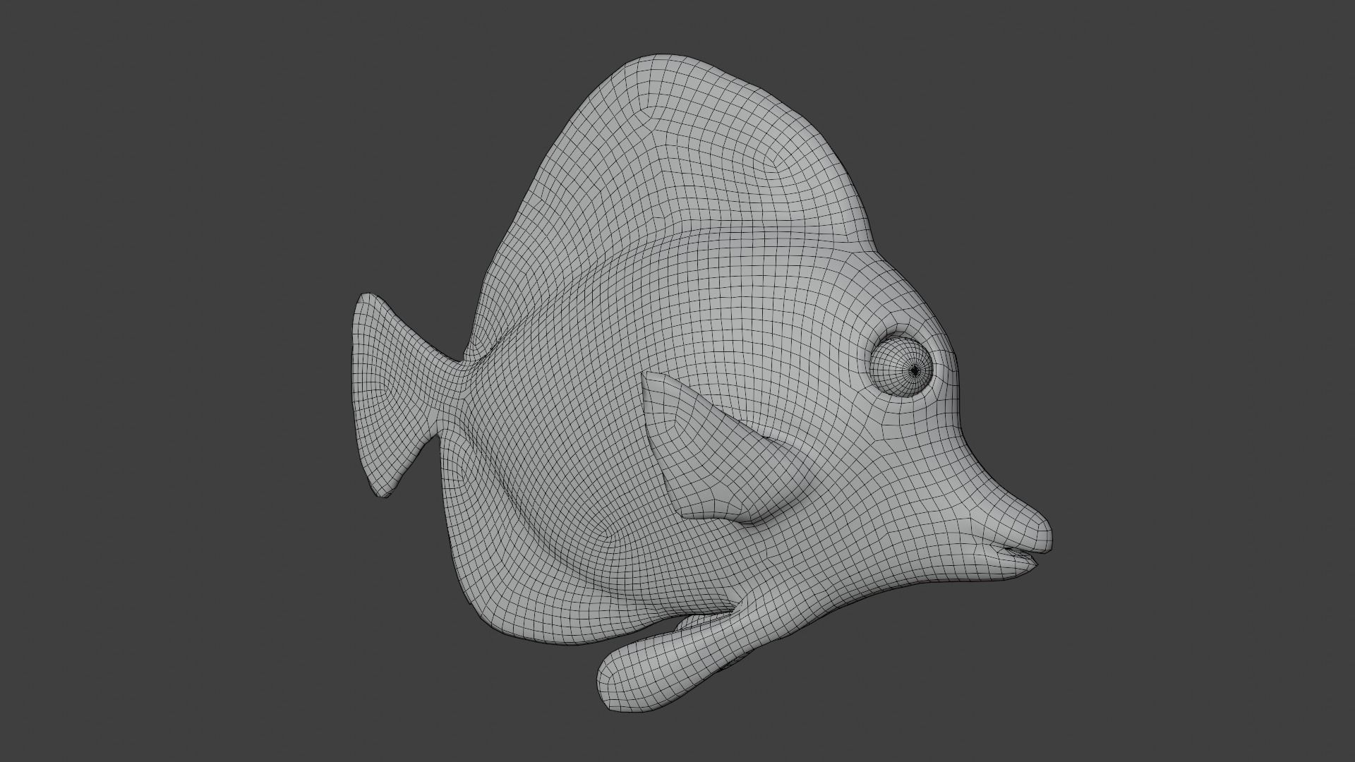 butterfly fish animated Low-poly 3D model_7