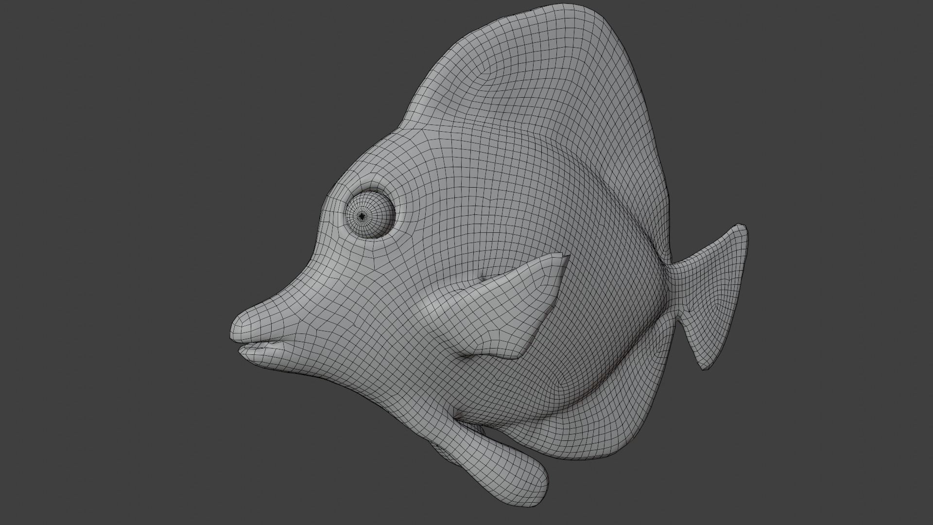 butterfly fish animated Low-poly 3D model_4