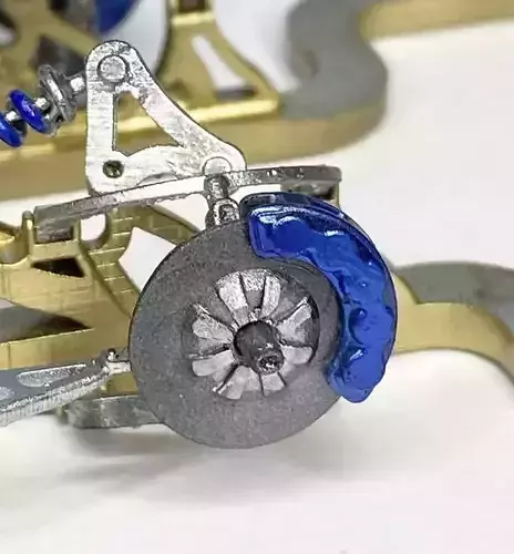 PRO TOURING 10 piston brake caliper with billet discs 3D print model