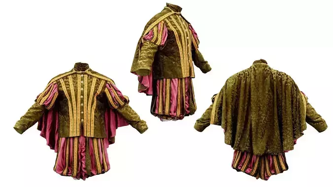 Triangle Full Cape Low-poly 3D model