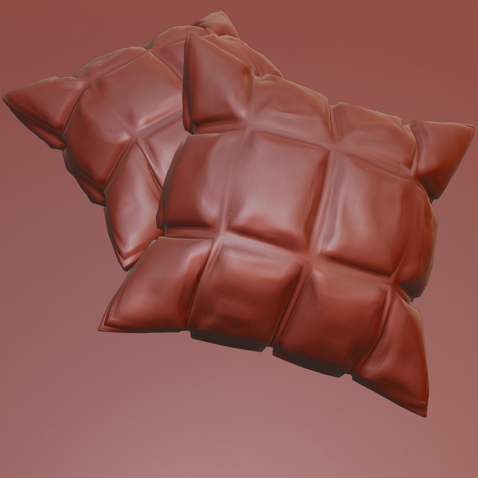 Pillows Pile Low-poly 3D model_6