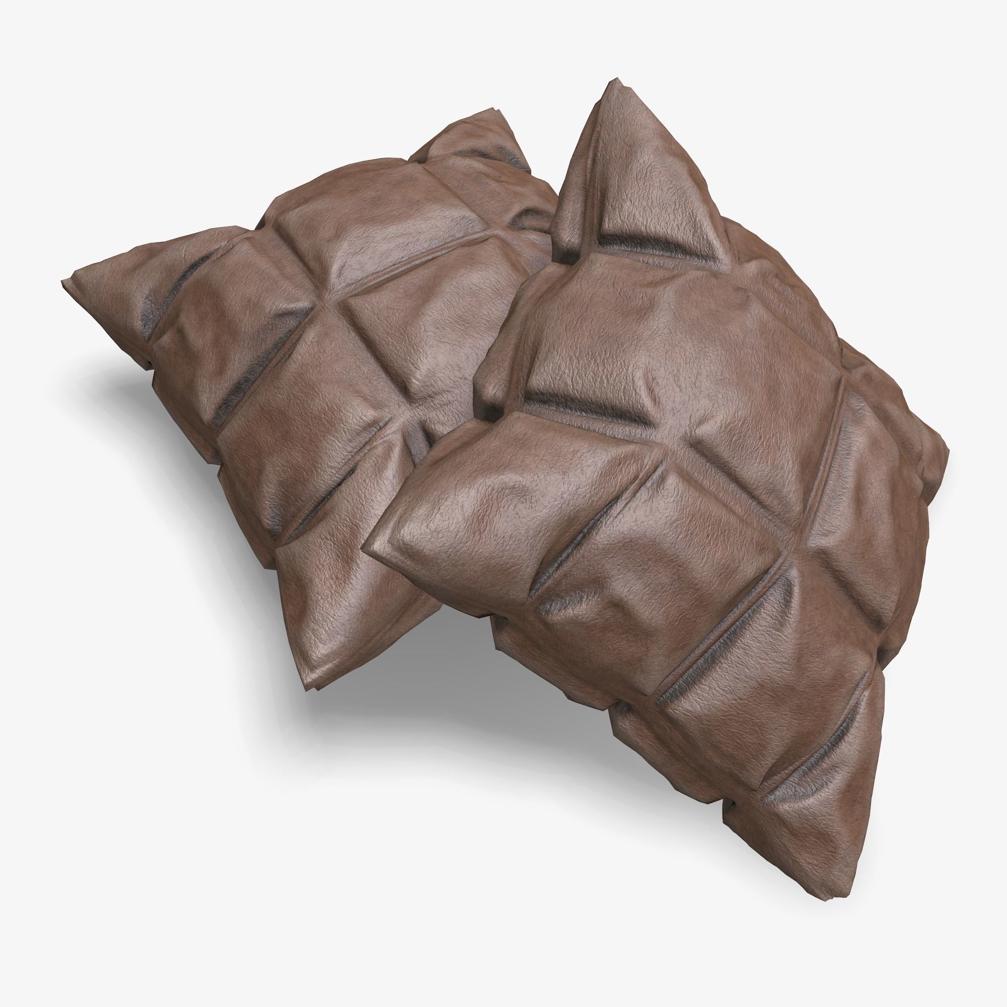 Pillows Pile Low-poly 3D model_3