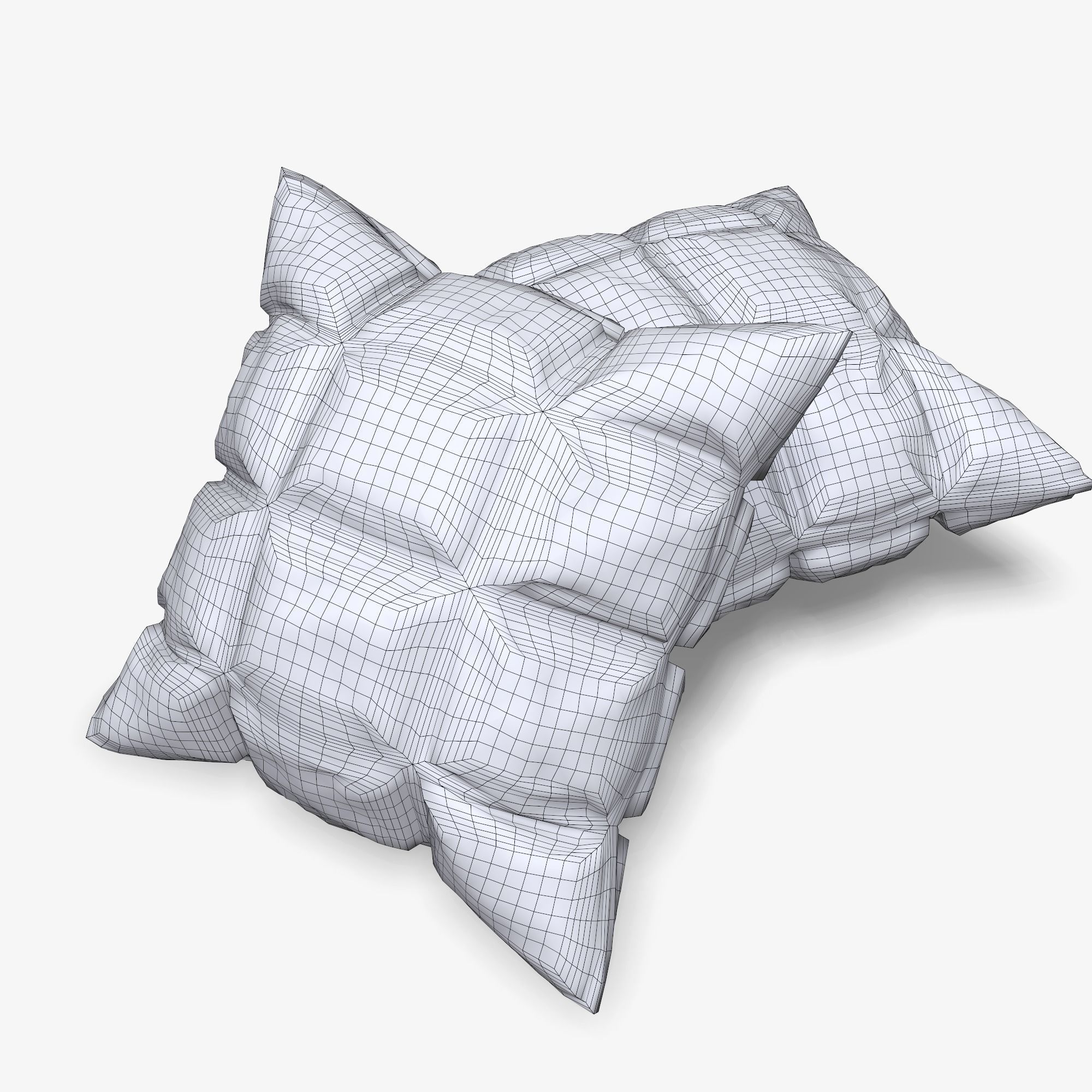 Pillows Pile Low-poly 3D model_7
