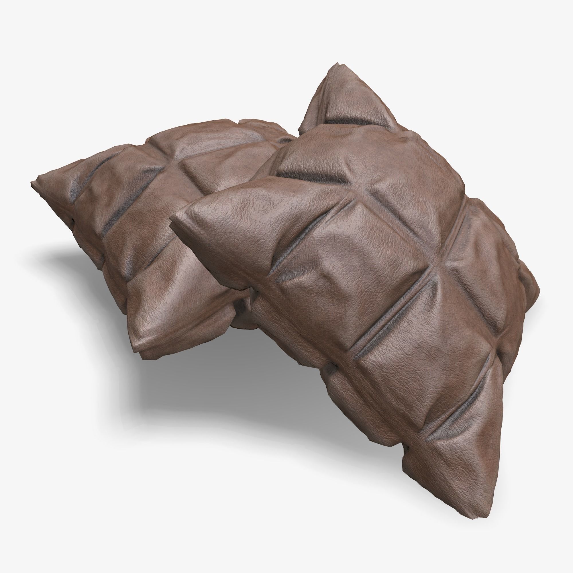 Pillows Pile Low-poly 3D model_2