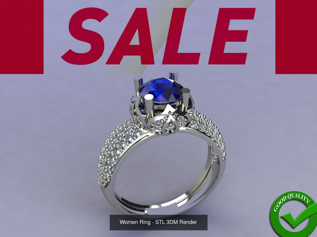 98 Files -  3DM Solitaire Women Ring Single Stone print model 3D Model Collection_20