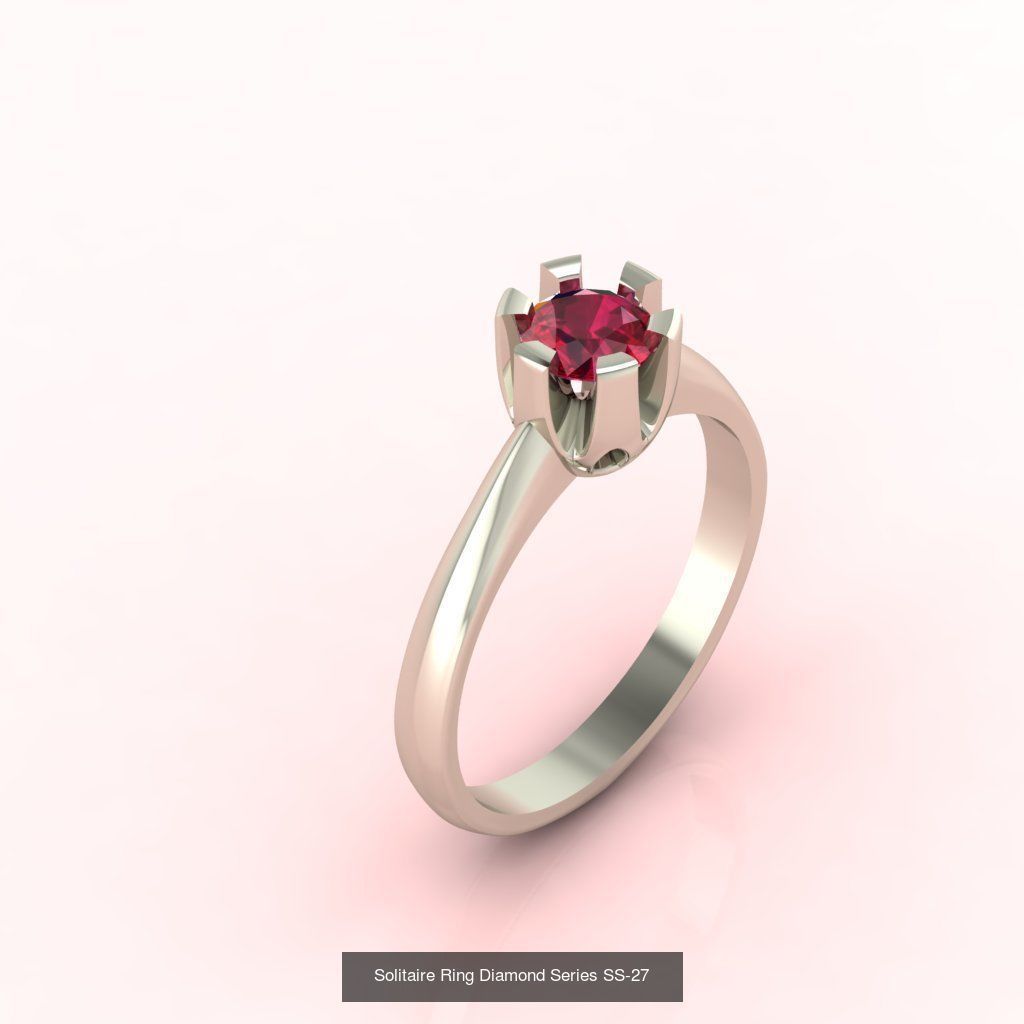 98 Files -  3DM Solitaire Women Ring Single Stone print model 3D Model Collection_99