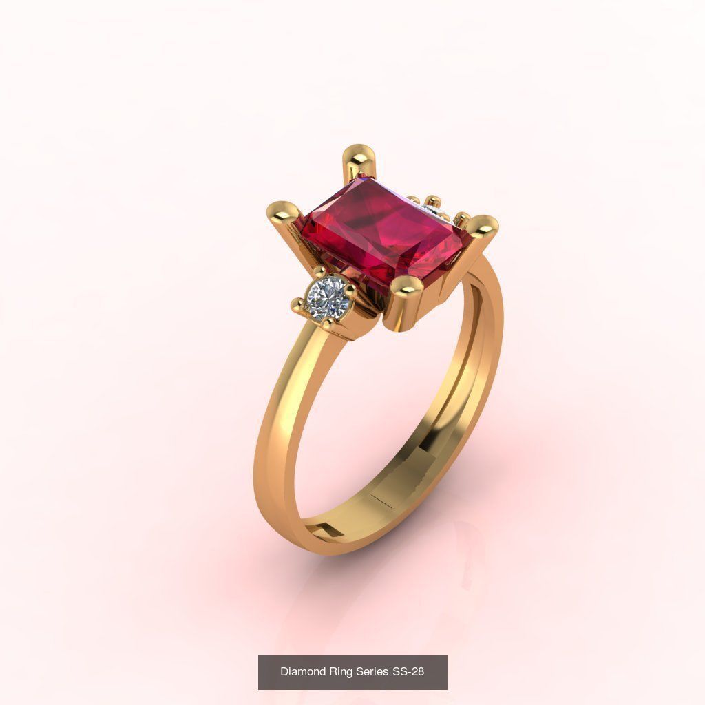 98 Files -  3DM Solitaire Women Ring Single Stone print model 3D Model Collection_98