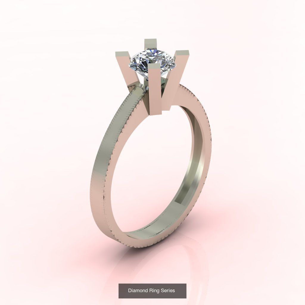 98 Files -  3DM Solitaire Women Ring Single Stone print model 3D Model Collection_41