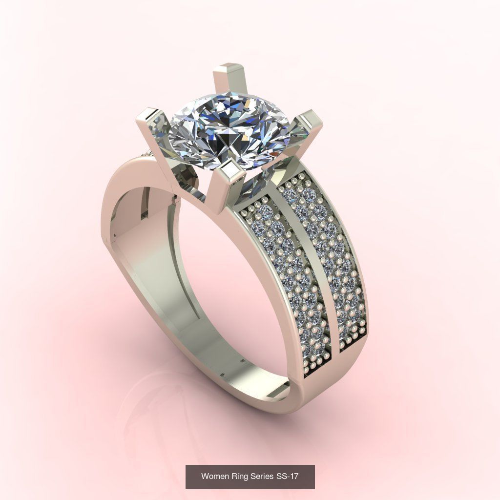 98 Files -  3DM Solitaire Women Ring Single Stone print model 3D Model Collection_110