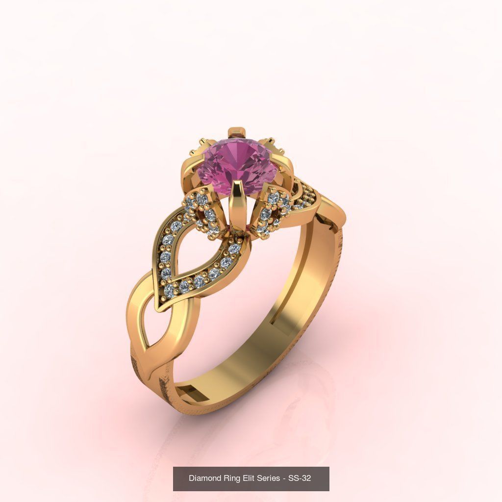 98 Files -  3DM Solitaire Women Ring Single Stone print model 3D Model Collection_93