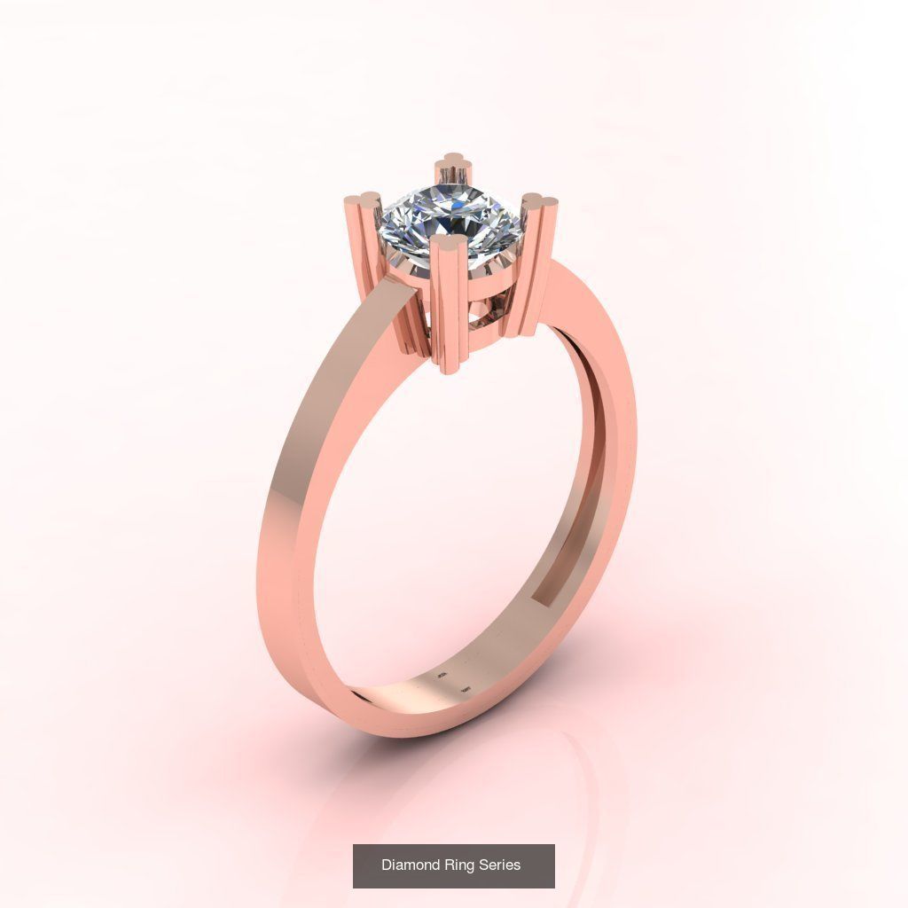 98 Files -  3DM Solitaire Women Ring Single Stone print model 3D Model Collection_43