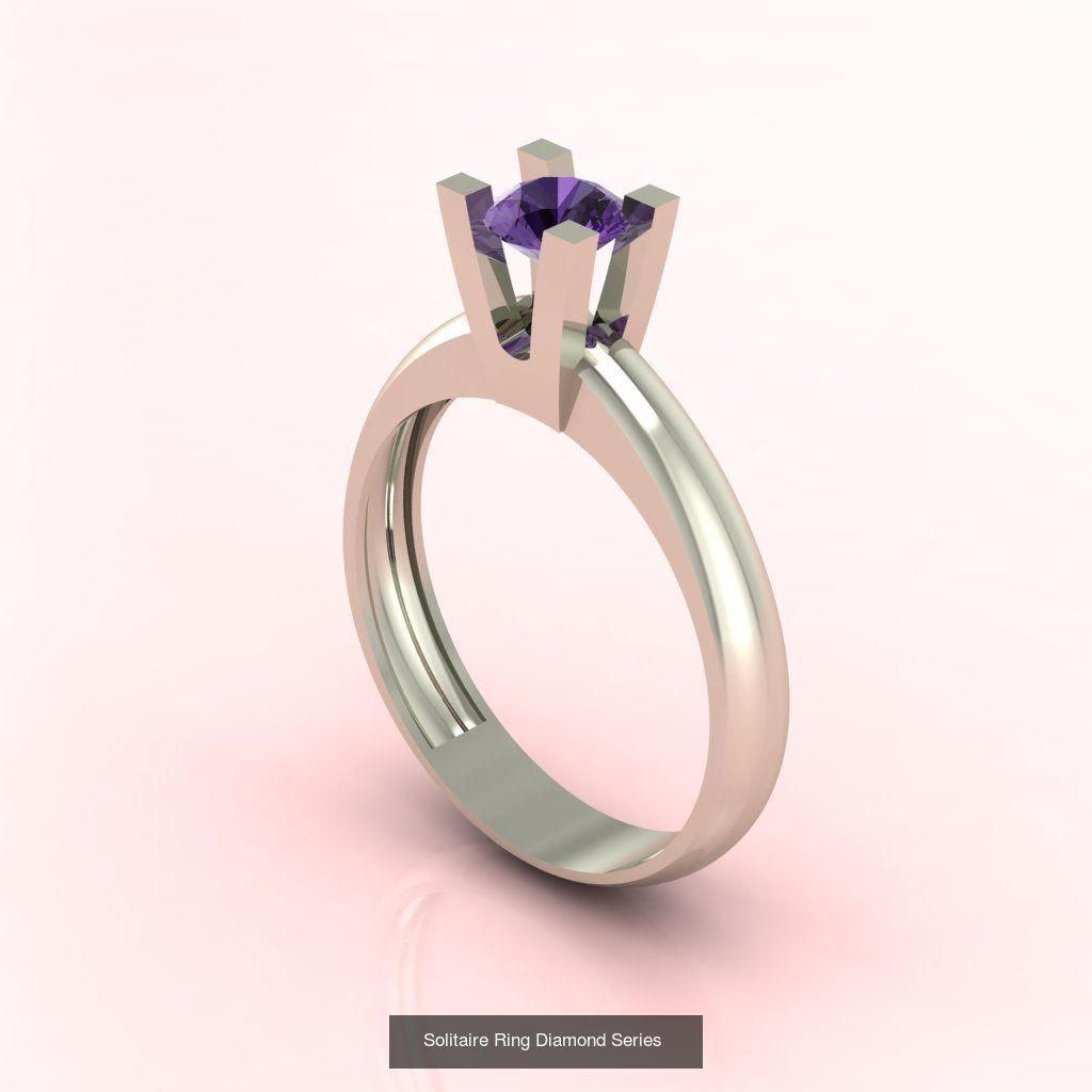 98 Files -  3DM Solitaire Women Ring Single Stone print model 3D Model Collection_40