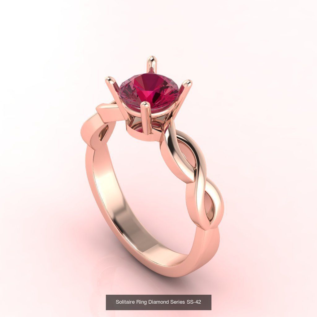 98 Files -  3DM Solitaire Women Ring Single Stone print model 3D Model Collection_86